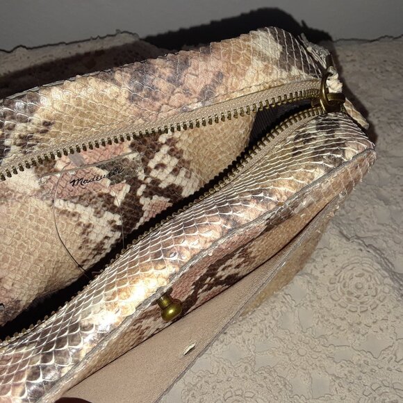 Madewell Snake Embossed Leather Transport Crossbody Bag - Picture 4 of 12